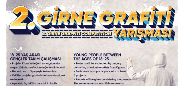 İkincisi düzenlenecek Girne Grafiti Yarışmasına 21 Şubata kadar başvuru kabul edilecek