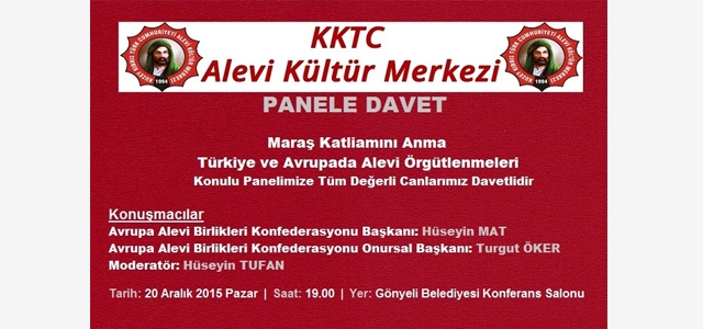KKTC Alevi Kültür Merkezi panel düzenliyor