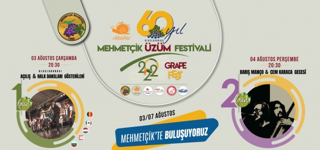 60. Mehmetçik Üzüm Festivali 3 Ağustos'ta başlıyor